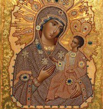 Оригинал схемы вышивки «аксайская икона божией матери» (№756823)