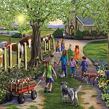 Схема вышивки «Деревенька 18.»