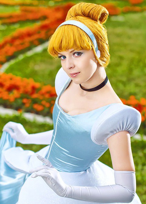 Золушка - девушка, мультфильм, дисней, косплей - оригинал