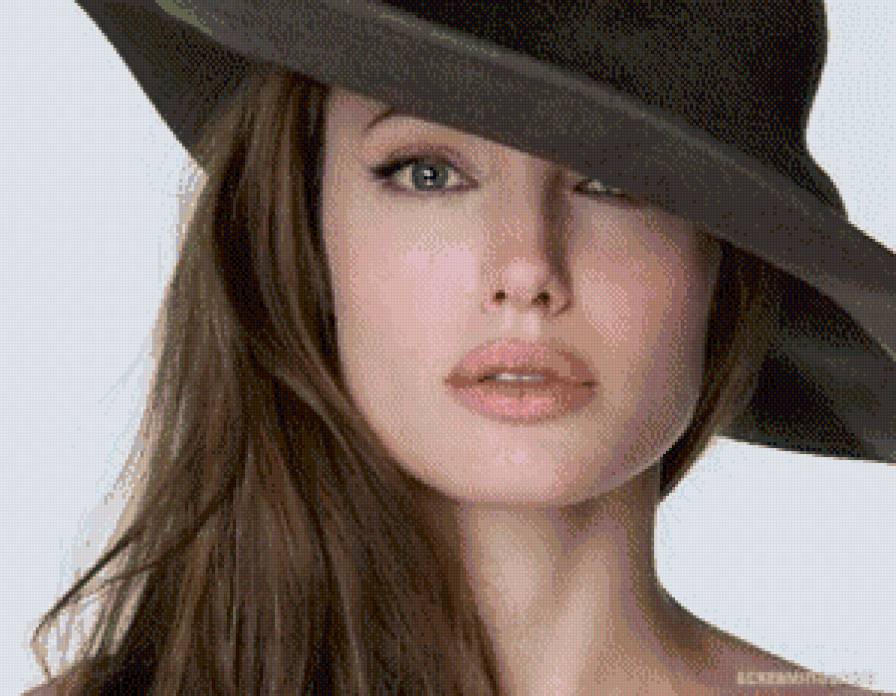 Анжелина джоли - шляпа, портрет, гламур, женщина, образ, актриса, знаменитости - предпросмотр