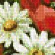 Предпросмотр схемы вышивки «Маки и ромашки в корзинке» (№757287)
