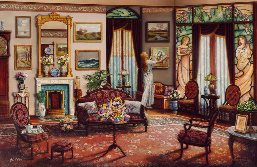 в ожидании - девушка, уют, комната - оригинал