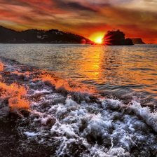 Схема вышивки «закат»