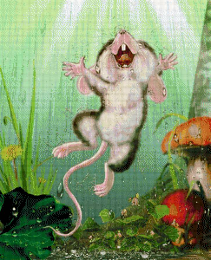 Грибной дождик - мультяшки, открытки, детское - предпросмотр