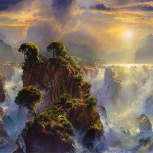 Схема вышивки «водопад»