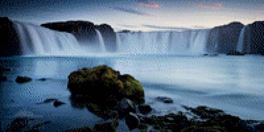 море - водопад, природа, море - предпросмотр