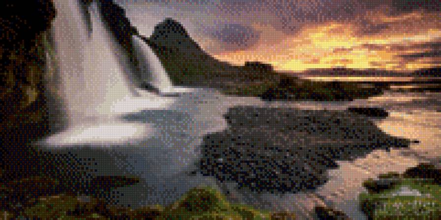 водопад - природа, пейзаж - предпросмотр