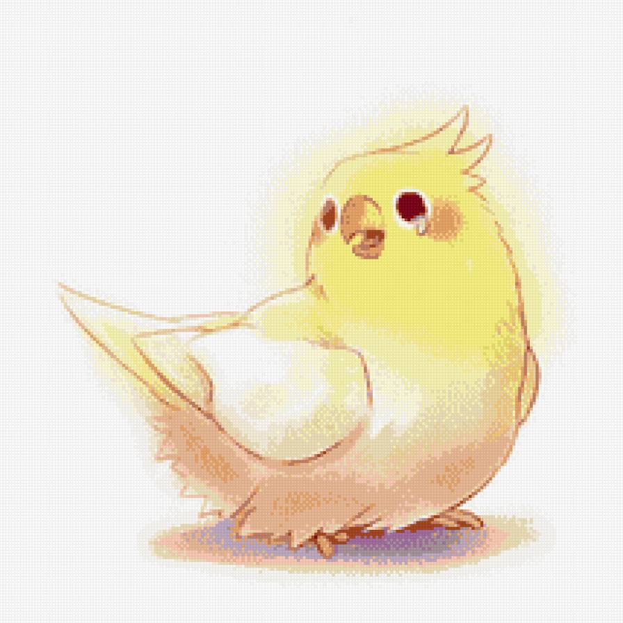 Птичка - птица, желтый, птенец - предпросмотр