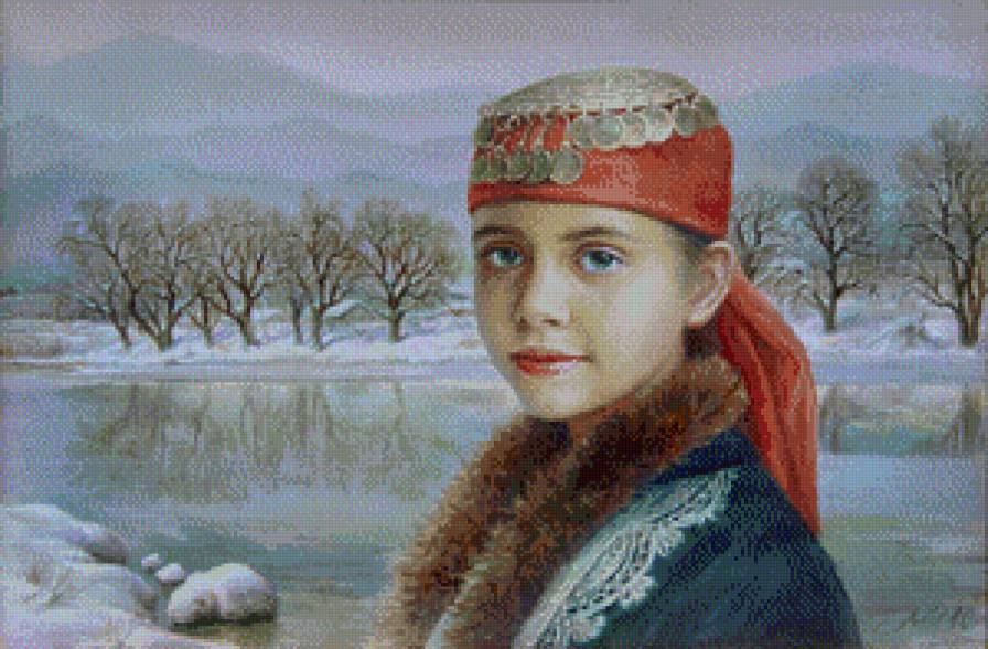 серия "дети" - дети.девочка.зима - предпросмотр