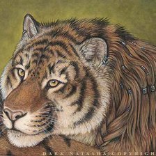 Схема вышивки «тигр»