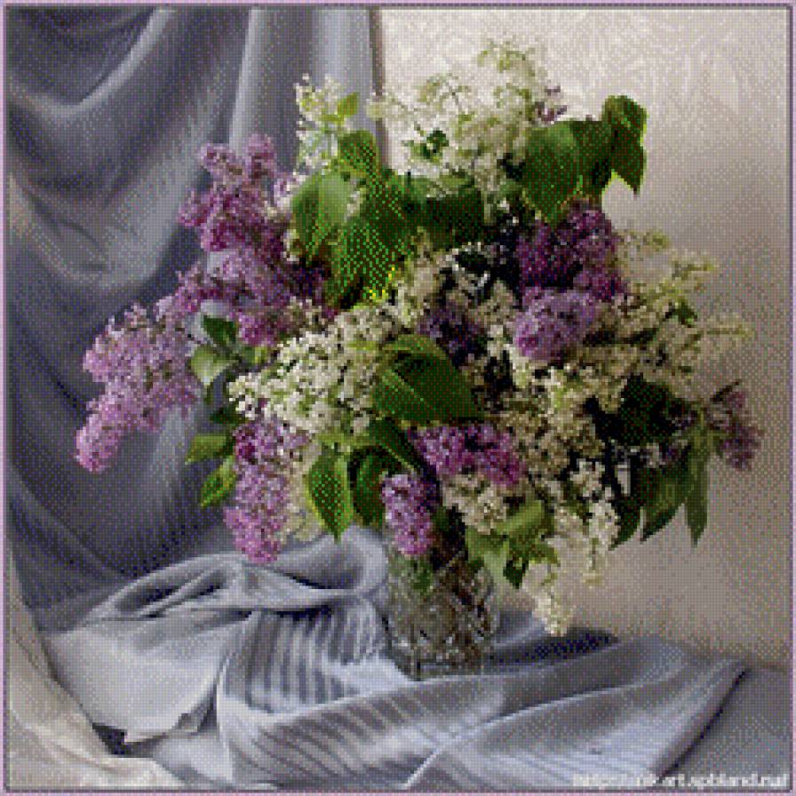 букет сирени - цветы сирень ваза - предпросмотр