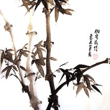 Оригинал схемы вышивки «Четыре благородных растения: бамбук» (№758885)