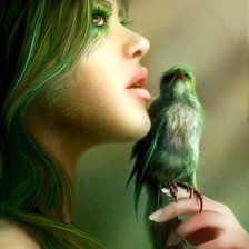 Схема вышивки «птичка»