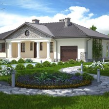 Схема вышивки «Дом»