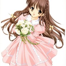 Схема вышивки «Девушка с цветами»