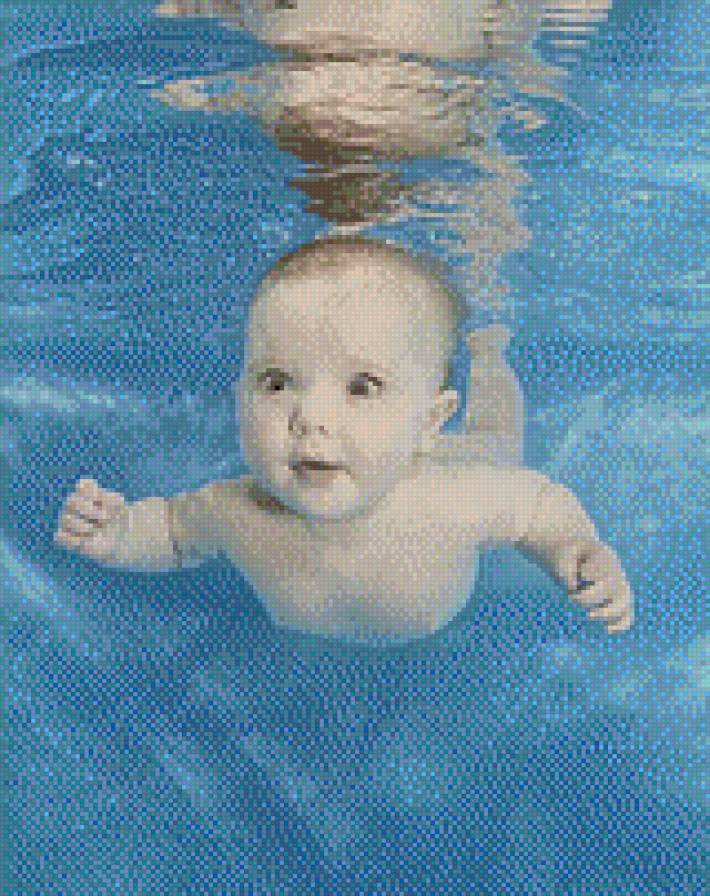 малыш плавец - предпросмотр