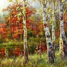 Схема вышивки «золотая осень»