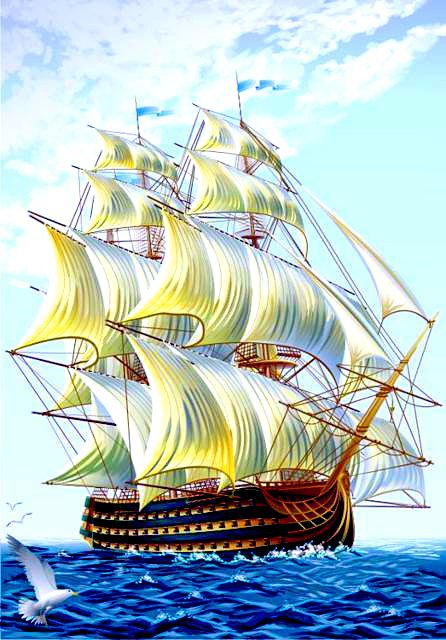 кораблик - корабли, море - оригинал