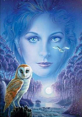 дух совы - женщина.сова - оригинал