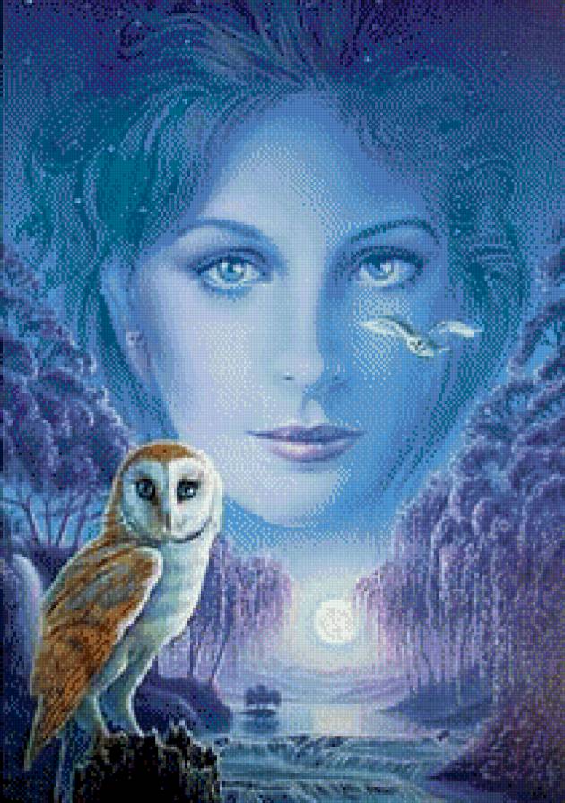 дух совы - женщина.сова - предпросмотр