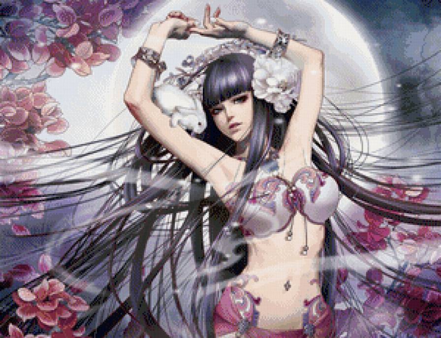 девушка с кроликом - портрет, животные, девушка - предпросмотр