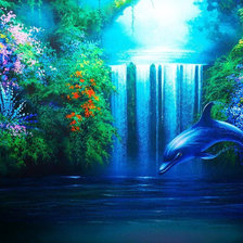 Схема вышивки «дельфин»