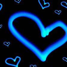 Схема вышивки «Синие сердечки»
