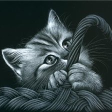 Оригинал схемы вышивки «коты» (№761455)