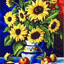 Схема вышивки «подсолнухи»