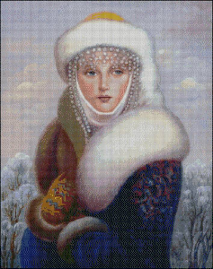 серия ,,женщины" - женщина.зима - предпросмотр