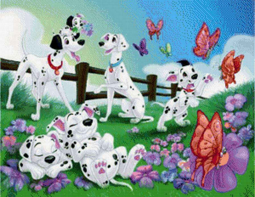 101 долматинец - животные, дисней, детям, мультик, детская, собака, долматинцы, собаки - предпросмотр