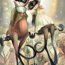 Схема вышивки «коты1»