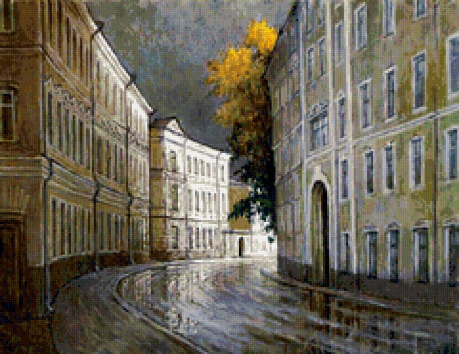 Осенний городской пейзаж - осень, пейзаж, город - предпросмотр