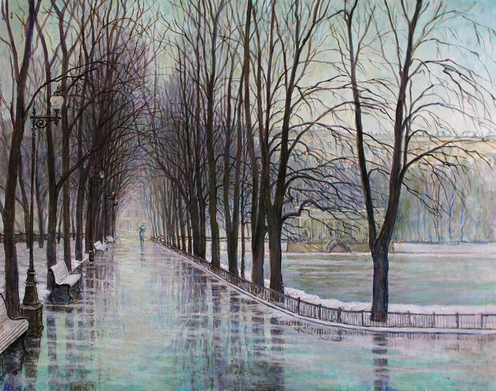 Осенний городской пейзаж - осень, пейзаж, город - оригинал