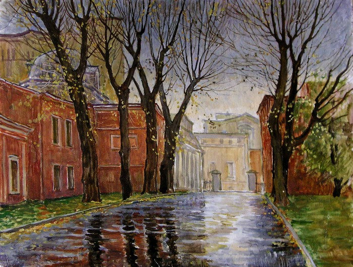 Осенний городской пейзаж - осень, город, пейзаж - оригинал