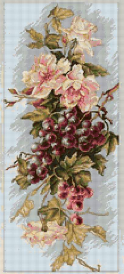 Flores y Uvas - flores - предпросмотр