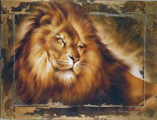 Лев - кошка, картина, хищник, животное, лев - оригинал