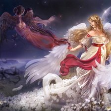 Схема вышивки «Ангел и Демон»