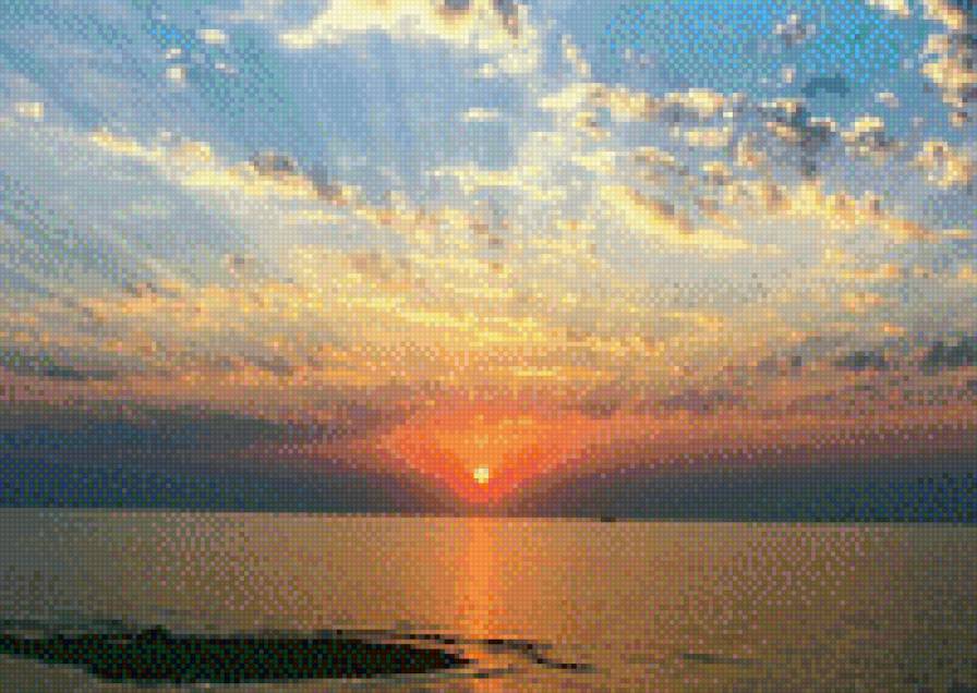 закат - море, природа, закат - предпросмотр