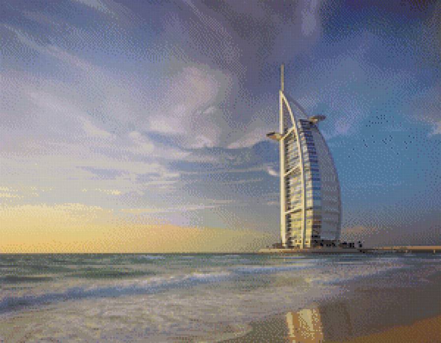 Burj_Al_Arab. - спокойствие, здания, море, чудо света - предпросмотр