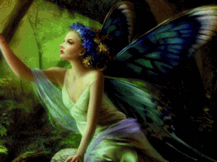 девушка с крыльями бабочки - бабочка, девушка - предпросмотр