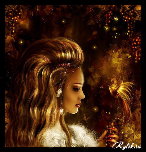 Задумка - птица, девушка - оригинал