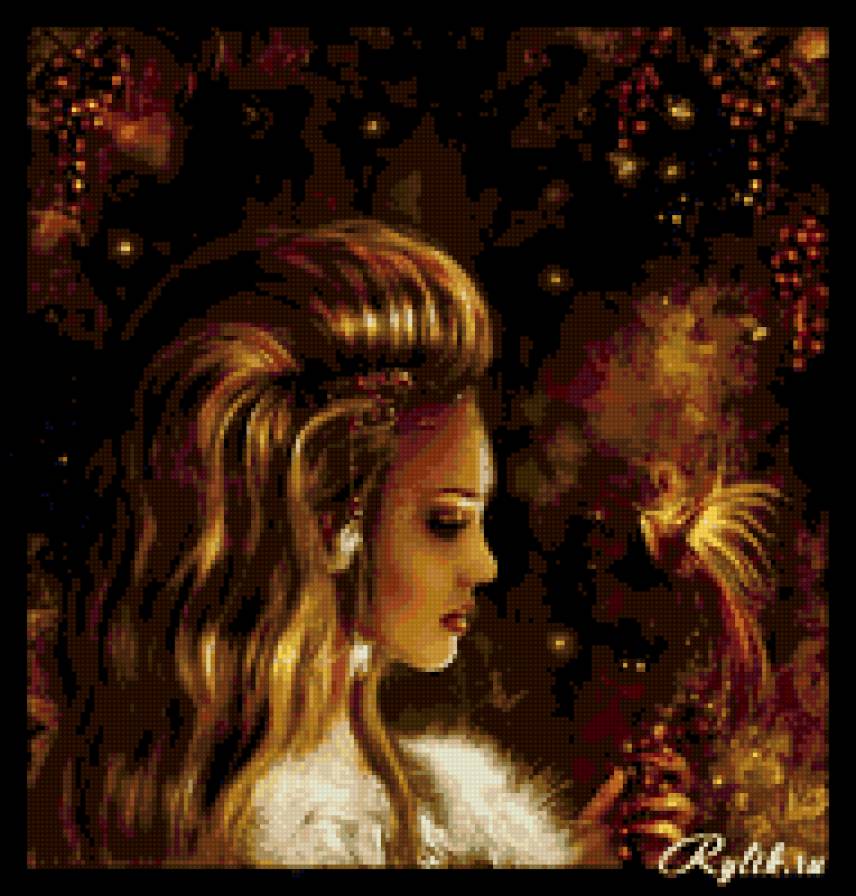 Задумка - птица, девушка - предпросмотр