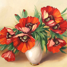 Схема вышивки «маки»