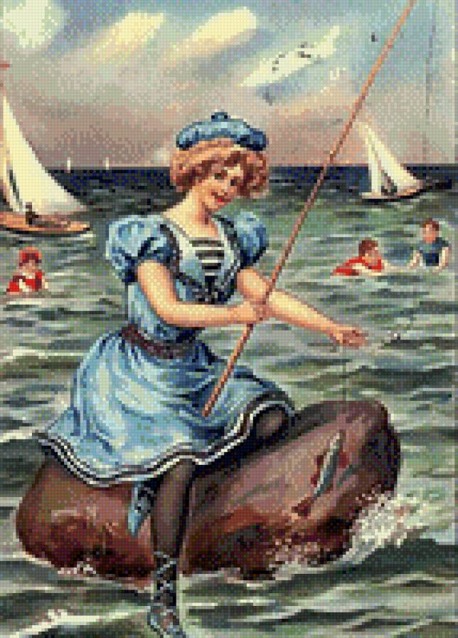 рыбачка Соня - море, девушка - предпросмотр