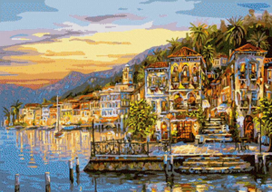 Город у моря - дома, город, море - предпросмотр