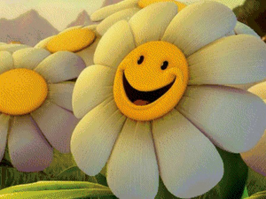 Поле ромашек - дети, мультики. цветы, ромашки - предпросмотр