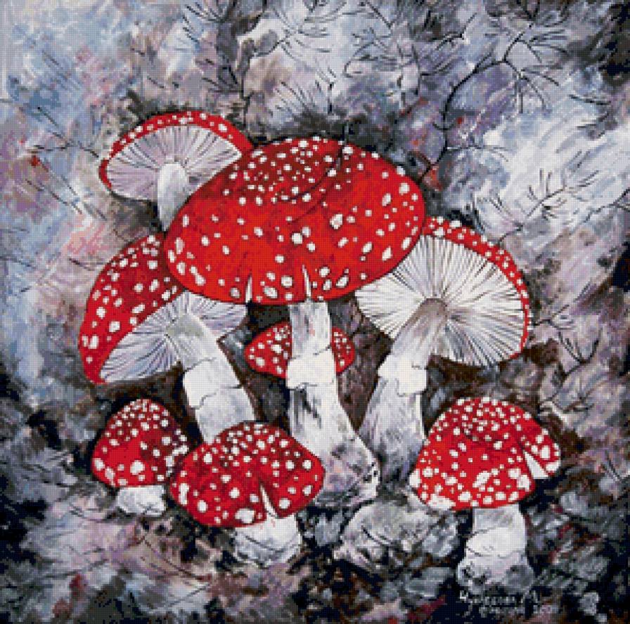 мухоморчики - мухоморы, грибы - предпросмотр