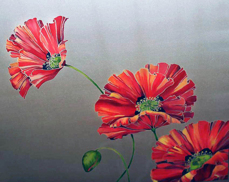 панно маки - цветы, маки - оригинал