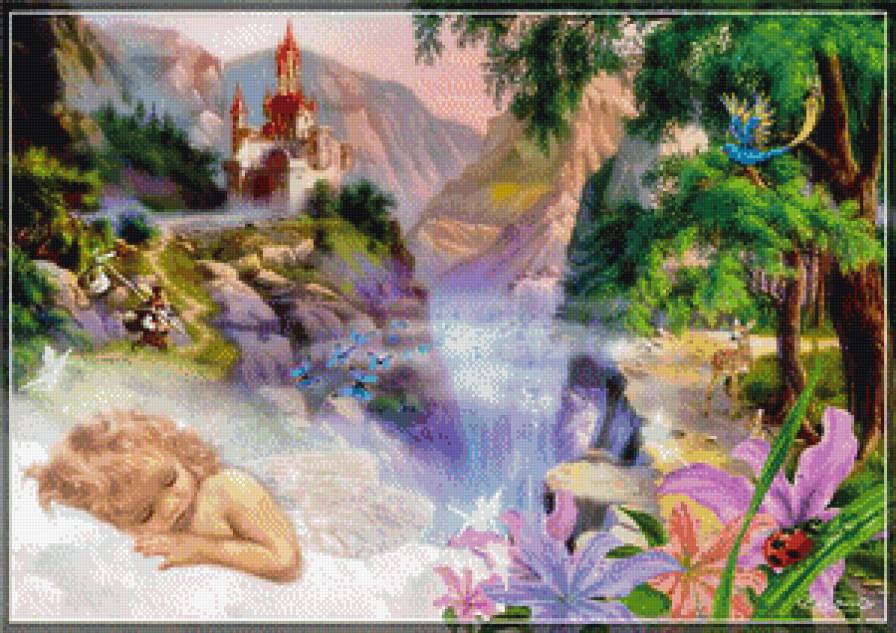 Сновидения - дети, сказка, фэнтези, ангел - предпросмотр